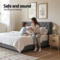 Artiss Gas Lift QUEEN Bed Frame+Bedside Table 2 Drawer Bundle