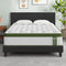 Artiss Queen Bed Frame Upholstered Hybrid Pocket Coil Mattress