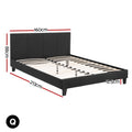 Artiss Queen Bed Frame Upholstered Hybrid Pocket Coil Mattress