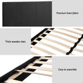Artiss Queen Bed Frame Upholstered Hybrid Pocket Coil Mattress