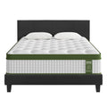 Artiss Queen Bed Frame Upholstered Hybrid Pocket Coil Mattress