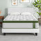 Artiss Double Bed Frame Headboard White + BedStory Hybrid Mattress