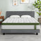 Artiss King Bed Frame Hybrid Mattress Grey Linen Medium Firm