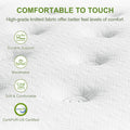 Artiss King Single Bed Frame White Boucle Hybrid Mattress Set