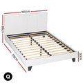 Artiss Queen Bed Frame White Leather Hybrid Mattress Set
