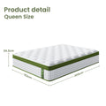 Artiss Queen Bed Frame White Leather Hybrid Mattress Set