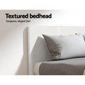 Artiss Queen Bed Frame White Leather Hybrid Mattress Set