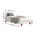 Artiss Single Bed Frame Mattress Bundle White Medium Firm Hybrid