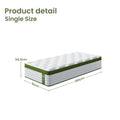 Artiss Single Bed Frame Mattress Bundle White Medium Firm Hybrid