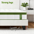 Artiss DOUBLE Bed Frame White PVC Leather Platform Hybrid Mattress