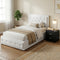 Artiss King Single Bed Frame Storage White Leather Gas Lift Set