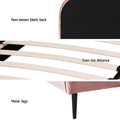 Artiss King Single Storage Bed Frame Velvet Pink Bedside Table
