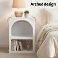 Artiss King Single Bed Frame Pink Velvet Scallop Headboard+2 Bedside