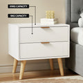 Artiss Queen Gas Lift Bed Frame 2 Drawer Bedside Table Set