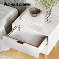 Artiss Queen Gas Lift Bed Frame 2 Drawer Bedside Table Set