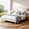 Artiss Queen Bed Frame Upholstered Headboard Linen Beige