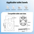 Cefito Bidet Toilet Seat D-Shape Dual Nozzle Soft Close WaterMark