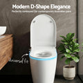 Cefito Bidet Toilet Seat D-Shape Dual Nozzle Soft Close WaterMark