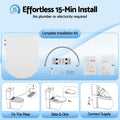 Cefito Bidet Toilet Seat D-Shape Dual Nozzle Soft Close WaterMark