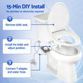Cefito Non-Electric Bidet Attachment Dual Nozzle Cold Water Toilet