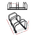 Weisshorn 3 Bike Stand Rack Floor Storage Holder Black