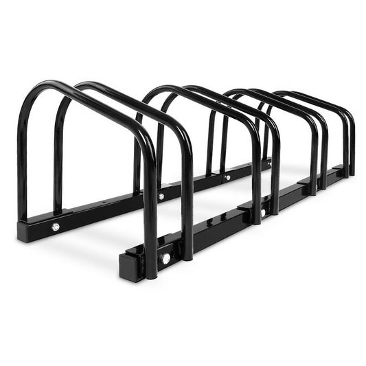 Weisshorn 4 Bike Stand Rack Floor Mount Bicycle Storage Parking Black