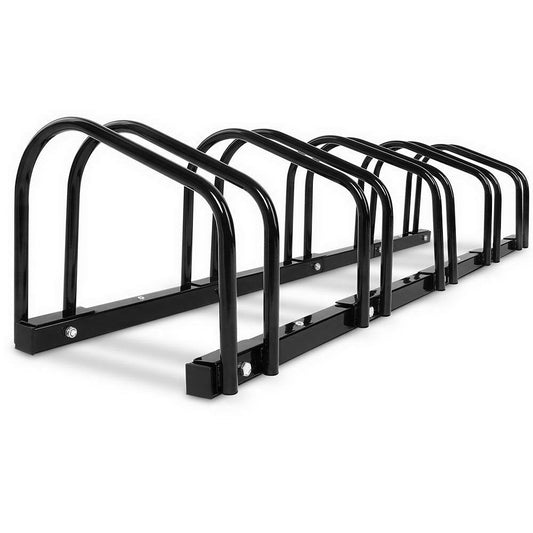 Weisshorn 5 Bike Rack Stand Floor Bicycle Storage Parking Holder Black