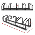 Weisshorn 5 Bike Rack Stand Floor Bicycle Storage Parking Holder Black