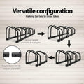 Weisshorn 5 Bike Rack Stand Floor Bicycle Storage Parking Holder Black