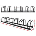Weisshorn 6 Bike Stand Rack Floor Bicycle Storage Parking Black