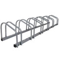 Weisshorn 6 Bike Stand Rack Floor Storage Parking Holder Silver