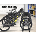 Weisshorn 6 Bike Stand Rack Floor Storage Parking Holder Silver