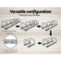 Weisshorn 6 Bike Stand Rack Floor Storage Parking Holder Silver