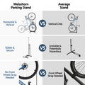 Weisshorn Bike Parking Stand 4-in-1 Vertical Floor Rack 24