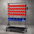 Giantz 74 Bin Storage Rack Mobile Double Sided Workshop Organiser