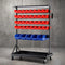 Giantz 74 Bin Storage Rack Mobile Double Sided Workshop Organiser
