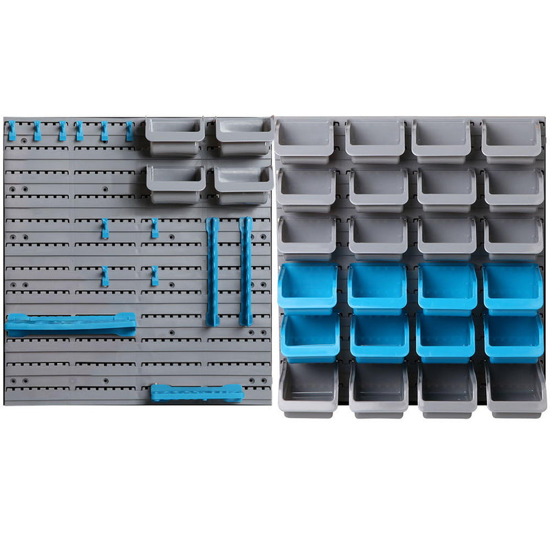 Giantz 44 Storage Bin Rack Wall Peg Board