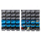 Giantz 48 Bin Wall Mounted Storage Rack Steel Board