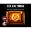 Devanti 60cm Built-in Electric Wall Oven Stainless Steel
