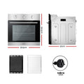 Devanti 60cm Built-in Electric Wall Oven 70L Stainless Steel
