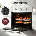 Devanti 60cm Built-in Electric Wall Oven 70L Stainless Steel