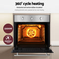Devanti 60cm Built-in Electric Wall Oven 70L Stainless Steel