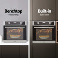 Devanti 80L Built-in Electric Oven Convection Grill Stainless Steel