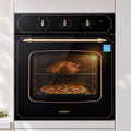 Devanti 60cm Built-In Electric Oven 80L Gross 9 Functions Black