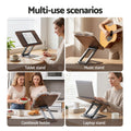 Artiss Book Stand Telescopic Book Holder with Page Clip Ergonomic Desktop Stands OAK