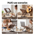 Artiss Book Stand Adjustable Book Holder Foldable Reading Rest Rack with 360 Degree Rotating Base and Page Clip