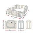 Keezi Baby Playpen 16 Panels Foldable Toddler Safety Fence Centre