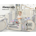 Keezi Baby Playpen 16 Panels Foldable Toddler Safety Fence Centre