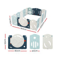 Keezi Baby Playpen 16 Panels Foldable Toddler Safety Gate Fence