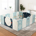 Keezi Baby Playpen 16 Panels Foldable Toddler Safety Gate Fence